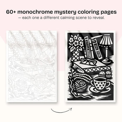 One Color Coloring Book for Inner Calm & Self-Reflection