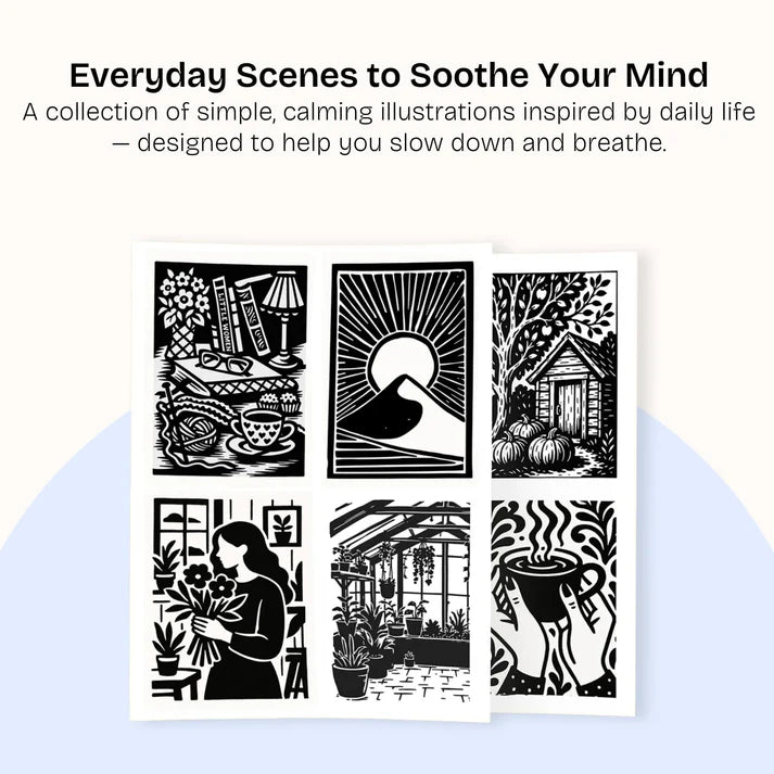 One Color Coloring Book for Inner Calm & Self-Reflection