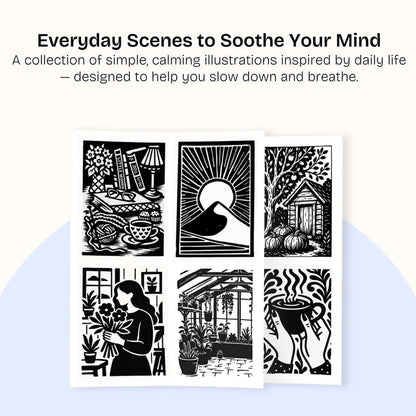 One Color Coloring Book for Inner Calm & Self-Reflection
