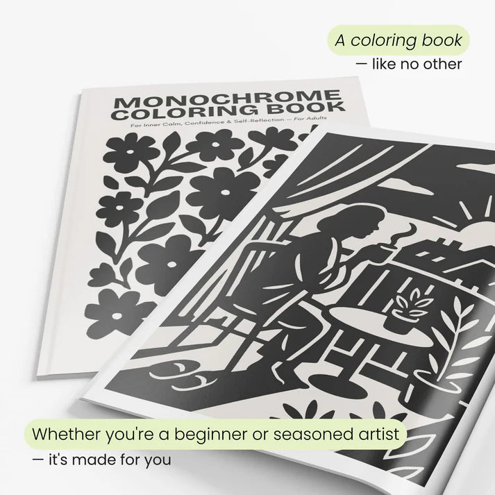 One Color Coloring Book for Inner Calm & Self-Reflection
