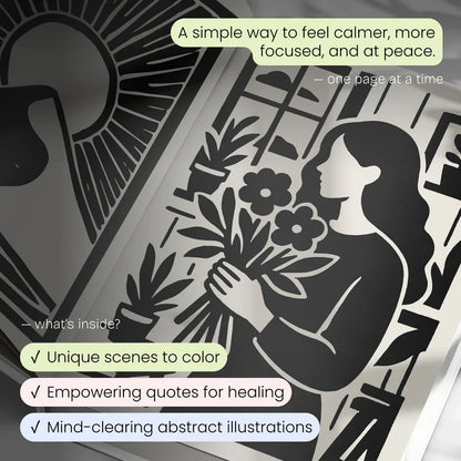 One Color Coloring Book for Inner Calm & Self-Reflection